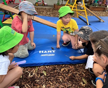 Children socialising in a circle